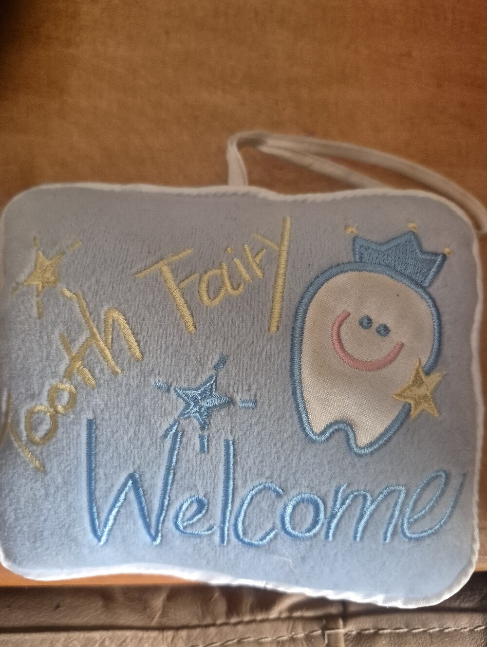 Tooth Fairy Welcome Pillow - Light Blue